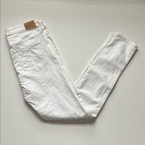 Abercrombie & Fitch Skinny White Ripped Jeans - Size 6 - Waist 28